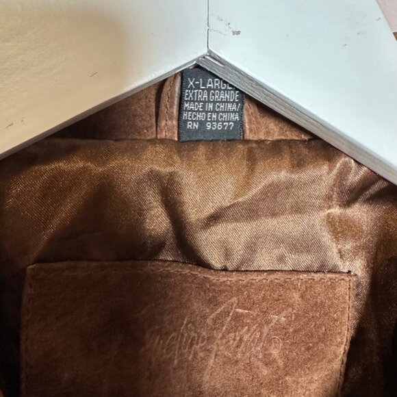 Vintage Brown Suede Jacket, size XL - Picture 4 of 12